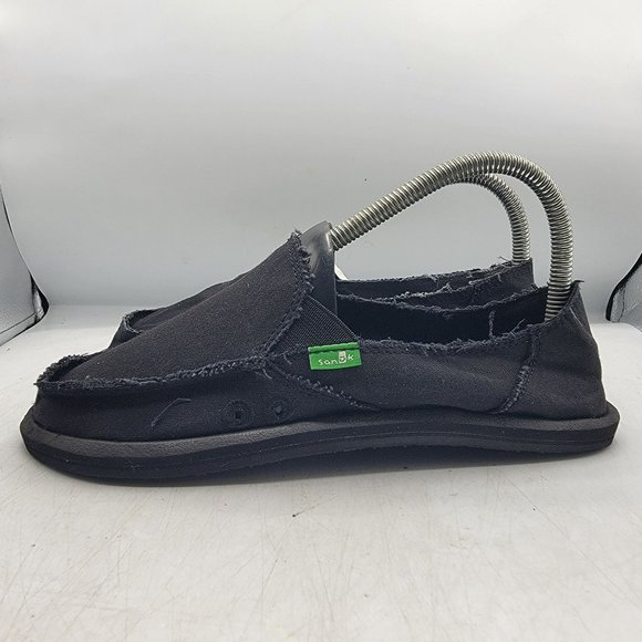 Sanuk Donna Daily Womens 7 Black Slip On Loafer Shoes Casual Walking Comfort - Picture 5 of 15